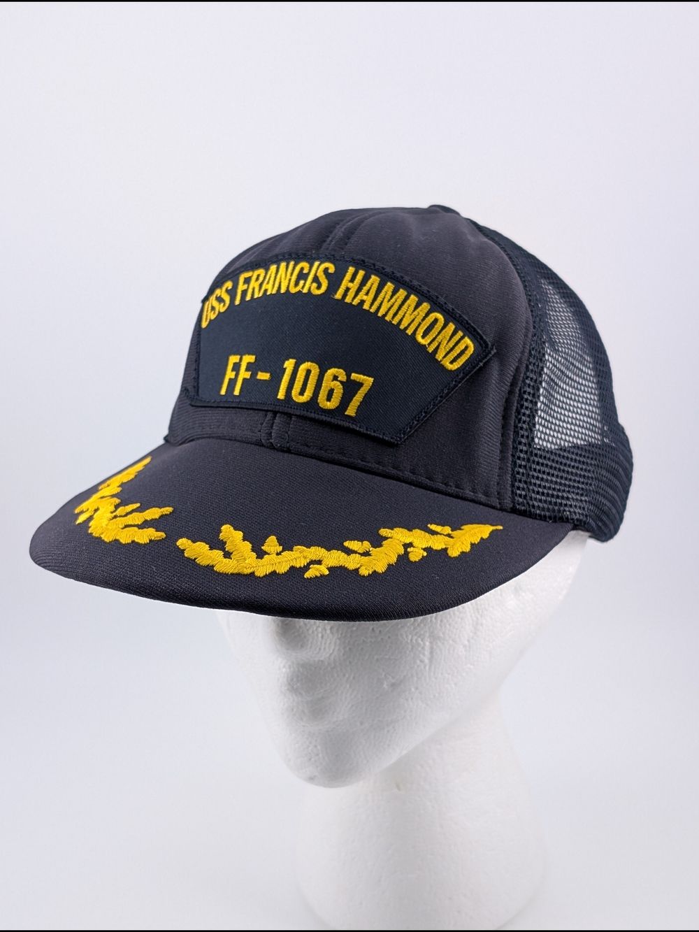 Vintage USS Francis Hammond FF-1067 Patch - Navy - Northstar Trucker Cap Hat USA